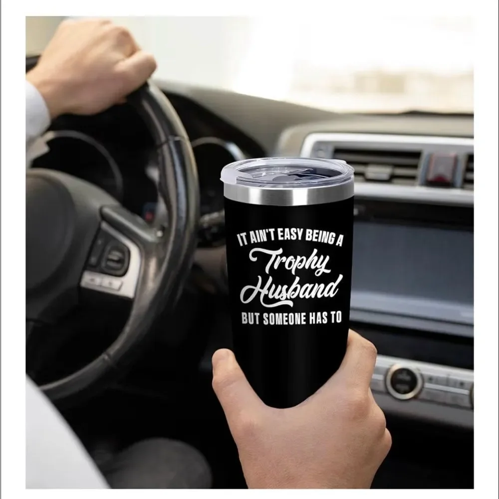 Trophy Husband Insulated Coffee Tumbler with Lid 20 oz